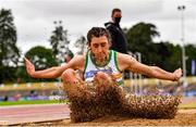 26 June 2021; Ruby Millet of St Abbans AC, Laois, competing in the Women's Long Jump during day two of the Irish Life Health National Senior Championships at Morton Stadium in Santry, Dublin. Photo by Sam Barnes/Sportsfile