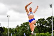 26 June 2021; Sarah McCarthy of Mid Sutton AC, Dublin, competing in the Women's Long Jump during day two of the Irish Life Health National Senior Championships at Morton Stadium in Santry, Dublin. Photo by Sam Barnes/Sportsfile