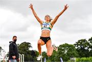 26 June 2021; Ruby Millet of St Abbans AC, Laois, competing in the Women's Long Jump during day two of the Irish Life Health National Senior Championships at Morton Stadium in Santry, Dublin. Photo by Sam Barnes/Sportsfile