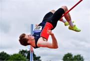 26 June 2021; Ciaran Connolly of Le Chéile AC, Kildare, on his way to winning the Men's High Jump during day two of the Irish Life Health National Senior Championships at Morton Stadium in Santry, Dublin. Photo by Sam Barnes/Sportsfile
