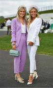 26 June 2021; Racegoers Ann Marie Dunning, left, and Sinéad O'Brien, from Newbridge, Kildare, during day two of the Dubai Duty Free Irish Derby Festival at The Curragh Racecourse in Kildare. Photo by Seb Daly/Sportsfile