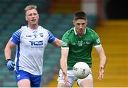 26 June 2021; Danny Neville of Limerick in action against David Hallihan of Waterford during the Munster GAA Football Senior Championship Quarter-Final match between Limerick and Waterford at LIT Gaelic Grounds in Limerick. Photo by Piaras Ó Mídheach/Sportsfile