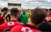 26 June 2021; Kerry manager Fintan O’Connor speaks to the Down players after the Joe McDonagh Cup Round 1 match between Kerry and Down at Austin Stack Park in Tralee, Kerry. Photo by Daire Brennan/Sportsfile