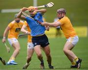 26 June 2021; Ronan Hayes of Dublin in action against Eoghan Campbell of Antrim during the Leinster GAA Hurling Senior Championship Quarter-Final match between Dublin and Antrim at Páirc Tailteann in Navan, Meath. Photo by Stephen McCarthy/Sportsfile