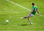 26 June 2021; Iain Corbett of Limerick scores his side's third goal, from a penalty, during the Munster GAA Football Senior Championship Quarter-Final match between Limerick and Waterford at LIT Gaelic Grounds in Limerick. Photo by Piaras Ó Mídheach/Sportsfile