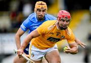 26 June 2021; Michael Bradley of Antrim in action against Ronan Hayes of Dublin during the Leinster GAA Hurling Senior Championship Quarter-Final match between Dublin and Antrim at Páirc Tailteann in Navan, Meath. Photo by Stephen McCarthy/Sportsfile