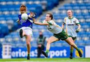 26 June 2021; Mary Kate Lynch of Meath blocks a shot by Louise Ní Mhuircheartaigh of Kerry during the Lidl Ladies Football National League Division 2 Final match between Kerry and Meath at Croke Park in Dublin. Photo by Ramsey Cardy/Sportsfile