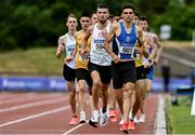 26 June 2021; Andrew Coscoran of Star of the Sea AC,  Meath, right, on his way to winning the Men's 1500m, ahead of Kevin Kelly of St. Coca's AC, Kildare, left, during day two of the Irish Life Health National Senior Championships at Morton Stadium in Santry, Dublin. Photo by Sam Barnes/Sportsfile