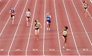 26 June 2021; Phil Healy of Bandon AC, Cork, second from right, crosses the line to win the Women's 400m during day two of the Irish Life Health National Senior Championships at Morton Stadium in Santry, Dublin. Photo by Sam Barnes/Sportsfile