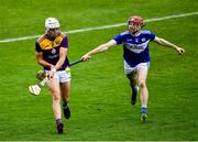 26 June 2021; Rory O'Connor of Wexford in action against Fiachra C Fennell of Laois during the Leinster GAA Hurling Senior Championship Quarter-Final match between Wexford and Laois at UPMC Nowlan Park in Kilkenny. Photo by Ray McManus/Sportsfile