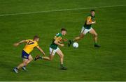 26 June 2021; Diarmuid O’Connor of Kerry in action against Padraic Collins of Clare during the Munster GAA Football Senior Championship Quarter-Final match between Kerry and Clare at Fitzgerald Stadium in Killarney, Kerry. Photo by Daire Brennan/Sportsfile