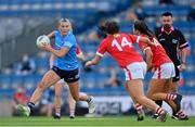26 June 2021; Jennifer Dunne of Dublin in action against Ciara O'Sullivan, 14, and Eimear Meaney of Cork during the Lidl Ladies Football National League Division 1 Final match between Cork and Dublin at Croke Park in Dublin. Photo by Ramsey Cardy/Sportsfile