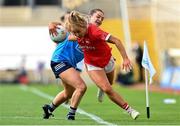 26 June 2021; Sadhbh O'Leary of Cork is tackled by Martha Byrne of Dublin during the Lidl Ladies Football National League Division 1 Final match between Cork and Dublin at Croke Park in Dublin. Photo by Brendan Moran/Sportsfile
