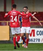26 June 2021; Johnny Kenny of Sligo Rovers, left, celebrates after scoring his side's second goal with team-mate Lewis Banks during the SSE Airtricity League Premier Division match between Sligo Rovers and Bohemians at The Showgrounds in Sligo. Photo by David Fitzgerald/Sportsfile