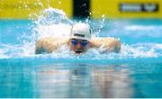 26 June 2021; Cillian Melly of National Centre Limerick competing in the 100m butterfly during day three of the 2021 Swim Ireland Performance Meet at the Sport Ireland National Aquatic Centre at the Sport Ireland Campus in Dublin. Photo by David Kiberd/Sportsfile