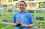26 June 2021; Siobhan McGrath of Dublin with her Player of the Match award after the Lidl Ladies Football National League Division 1 Final match between Cork and Dublin at Croke Park in Dublin. Photo by Brendan Moran/Sportsfile