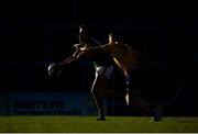 26 June 2021; Adrian Spillane of Kerry in action against Daniel Walsh of Clare during the Munster GAA Football Senior Championship Quarter-Final match between Kerry and Clare at Fitzgerald Stadium in Killarney, Kerry. Photo by Dáire Brennan/Sportsfile