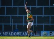 26 June 2021; David Clifford of Kerry celebrates after scoring his side's second goal during the Munster GAA Football Senior Championship Quarter-Final match between Kerry and Clare at Fitzgerald Stadium in Killarney, Kerry. Photo by Dáire Brennan/Sportsfile