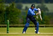 27 June 2021; Kevin O'Brien of Leinster Lightning bats during the Cricket Ireland InterProvincial Trophy 2021 match between North West Warriors and Leinster Lightning at Bready Cricket Club in Magheramason, Tyrone. Photo by Harry Murphy/Sportsfile