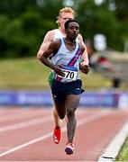 26 June 2021; Hiko Haso Tonosa of Dundrum South Dublin AC, Dublin, competing in the Men's 5000m during day two of the Irish Life Health National Senior Championships at Morton Stadium in Santry, Dublin. Photo by Sam Barnes/Sportsfile