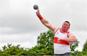 27 June 2021; Sean Breathnach of Galway City Harriers AC, Galway, competing in the Men's Shot Put during day three of the Irish Life Health National Senior Championships at Morton Stadium in Santry, Dublin. Photo by Sam Barnes/Sportsfile