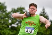 27 June 2021; Paul Collins of North Westmeath AC, competing in the Men's Shot Put during day three of the Irish Life Health National Senior Championships at Morton Stadium in Santry, Dublin. Photo by Sam Barnes/Sportsfile