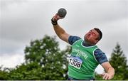 27 June 2021; John Dwyer of Templemore AC, Tipperary, competing in the Men's Shot Put during day three of the Irish Life Health National Senior Championships at Morton Stadium in Santry, Dublin. Photo by Sam Barnes/Sportsfile