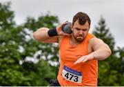 27 June 2021; Michael Lynch of Nenagh Olympic AC, Tipperary, competing in the Men's Shot Put during day three of the Irish Life Health National Senior Championships at Morton Stadium in Santry, Dublin. Photo by Sam Barnes/Sportsfile