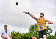 27 June 2021; Ryan Duggan of Leevale AC, Cork, competing in the Men's Shot Put during day three of the Irish Life Health National Senior Championships at Morton Stadium in Santry, Dublin. Photo by Sam Barnes/Sportsfile