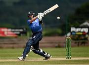 27 June 2021; Barry McCarthy of Leinster Lightning bats during the Cricket Ireland InterProvincial Trophy 2021 match between North West Warriors and Leinster Lightning at Bready Cricket Club in Magheramason, Tyrone. Photo by Harry Murphy/Sportsfile