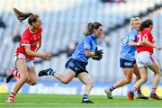 26 June 2021; Lyndsey Davey of Dublin in action against Méabh Cahalane of Cork during the Lidl Ladies Football National League Division 1 Final match between Cork and Dublin at Croke Park in Dublin. Photo by Brendan Moran/Sportsfile