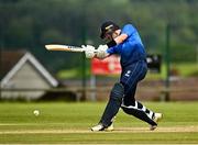 27 June 2021; George Dockrell of Leinster Lightning bats during the Cricket Ireland InterProvincial Trophy 2021 match between North West Warriors and Leinster Lightning at Bready Cricket Club in Magheramason, Tyrone. Photo by Harry Murphy/Sportsfile