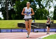 27 June 2021; Niamh O'Connor of Celbridge AC, Kildare, competing in the Women's 5000m Walk during day three of the Irish Life Health National Senior Championships at Morton Stadium in Santry, Dublin. Photo by Sam Barnes/Sportsfile
