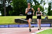 27 June 2021; Veronica Burke of Ballinasloe and District AC,Galway, competing in the Women's 5000m Walk during day three of the Irish Life Health National Senior Championships at Morton Stadium in Santry, Dublin. Photo by Sam Barnes/Sportsfile