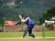 27 June 2021; Shane Getkate of North West Warriors bats during the Cricket Ireland InterProvincial Trophy 2021 match between North West Warriors and Leinster Lightning at Bready Cricket Club in Magheramason, Tyrone. Photo by Harry Murphy/Sportsfile