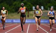 27 June 2021;  Phil Healy of Bandon AC, Cork, second from right, on her way to winning the Women's 200m, ahead of Rhasidat Adeleke of Tallaght AC, Dublin, second from left, who finished second, during day three of the Irish Life Health National Senior Championships at Morton Stadium in Santry, Dublin. Photo by Sam Barnes/Sportsfile