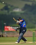 27 June 2021; Craig Young of North West Warriors bats during the Cricket Ireland InterProvincial Trophy 2021 match between North West Warriors and Leinster Lightning at Bready Cricket Club in Magheramason, Tyrone. Photo by Harry Murphy/Sportsfile