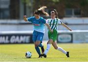 27 June 2021; Aoife O'Leary of Peamount United in action against Abi Duddy of Bray Wanderers during the EA SPORTS Women's National U19 League match between Bray Wanderers and Peamount United at Carlisle Grounds in Bray, Wicklow. Photo by Michael P Ryan/Sportsfile