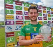 27 June 2021; Ryan McHugh of Donegal with the Man of the Match award after the Ulster GAA Football Senior Championship Preliminary Round match between Down and Donegal at Páirc Esler in Newry, Down. Photo by Philip Fitzpatrick/Sportsfile
