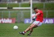 27 June 2021; Sam Mulroy of Louth kicks a last minute free to equalise the game during the Leinster GAA Football Senior Championship Round 1 match between Louth and Offaly at Páirc Tailteann in Navan, Meath. Photo by David Fitzgerald/Sportsfile