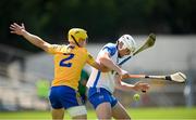 27 June 2021; Shane Bennett of Waterford in action against Rory Hayes of Clare during the Munster GAA Hurling Senior Championship Quarter-Final match between Waterford and Clare at Semple Stadium in Thurles, Tipperary. Photo by Stephen McCarthy/Sportsfile