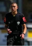 27 June 2021; Referee Fintan Butler during the EA SPORTS Women's National U19 League match between Bray Wanderers and Peamount United at Carlisle Grounds in Bray, Wicklow. Photo by Michael P Ryan/Sportsfile