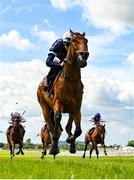 27 June 2021; Amhran Na Bhfiann, with Colin Keane up, on their way to winning the Comer Group International Curragh Cup during day three of the Dubai Duty Free Irish Derby Festival at The Curragh Racecourse in Kildare. Photo by Seb Daly/Sportsfile