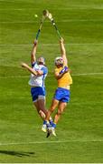 27 June 2021; Aidan McCarthy of Clare in action against Austin Gleeson of Waterford during the Munster GAA Hurling Senior Championship Quarter-Final match between Waterford and Clare at Semple Stadium in Thurles, Tipperary. Photo by Ray McManus/Sportsfile