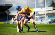 27 June 2021; David Fitzgerald of Clare in action against Austin Gleeson of Waterford during the Munster GAA Hurling Senior Championship Quarter-Final match between Waterford and Clare at Semple Stadium in Thurles, Tipperary. Photo by Stephen McCarthy/Sportsfile