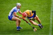 27 June 2021; John Conlon of Clare in action against Dessie Hutchinson of Waterford during the Munster GAA Hurling Senior Championship Quarter-Final match between Waterford and Clare at Semple Stadium in Thurles, Tipperary. Photo by Ray McManus/Sportsfile