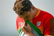 27 June 2021; Jordan Morrissey of Carlow after the Leinster GAA Football Senior Championship Round 1 match between Carlow and Longford at Bord Na Mona O’Connor Park in Tullamore, Offaly. Photo by Eóin Noonan/Sportsfile