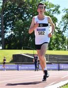 27 June 2021; Kane Collins of Donore Harriers, Dublin, competing in the Men's 10000m during day three of the Irish Life Health National Senior Championships at Morton Stadium in Santry, Dublin. Photo by Sam Barnes/Sportsfile