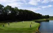 29 June 2021; A general view of the third green as Ireland golfers Robin Dawson, Paul Dunne and Padraig Harrington putt during a practice round before the Dubai Duty Free Irish Open Golf Championship at Mount Juliet in Thomastown, Kilkenny. Photo by Ramsey Cardy/Sportsfile