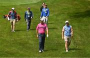 29 June 2021; Padraig Harrington, left, and Paul Dunne of Ireland during a practice round before the Dubai Duty Free Irish Open Golf Championship at Mount Juliet in Thomastown, Kilkenny. Photo by Ramsey Cardy/Sportsfile